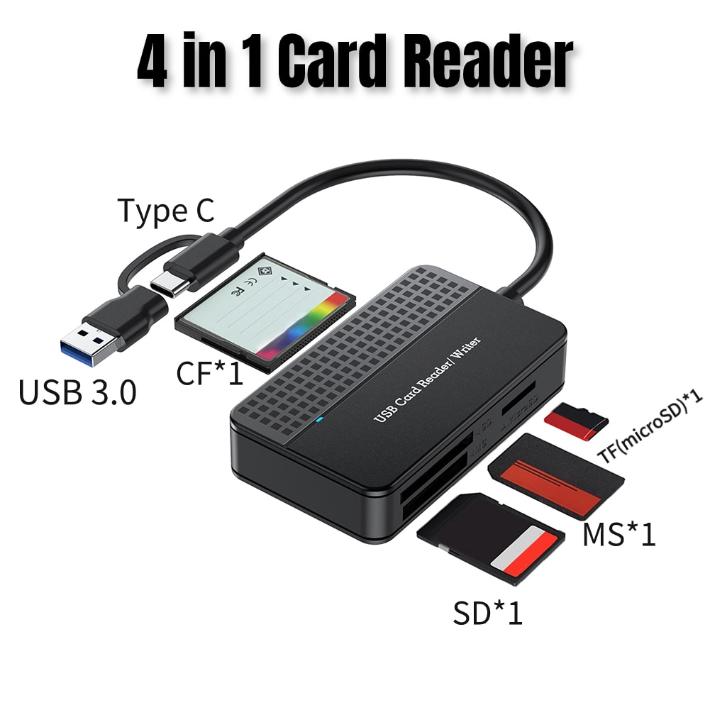 USB 3.0 C Ÿ ޸ Ʈ ī , SD TF CF MS Ʈ ÷ ī , 5Gbps ޸ ī , 20cm ̺, 4 in 1